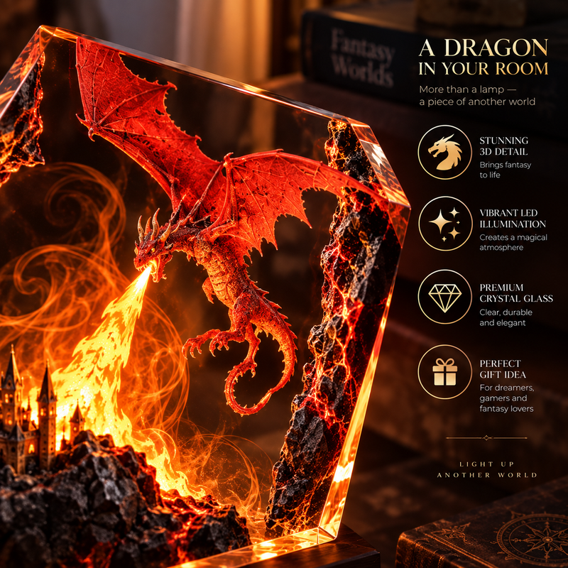 Fire Dragon Halloween Lamp By Alerika